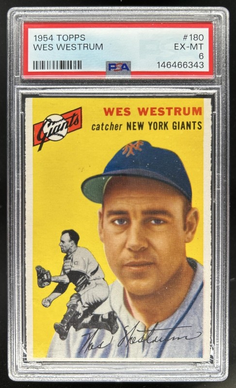 1954 Topps Wes Westrum #180 PSA 6