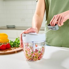 Manual Food Chopper Pull Cord Pulling Vegetable Slicer Hand Blender 900ML