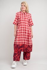 Alembika Red Gingham Shirt-Dress SALE rrp £285 Sz 2 BNWT