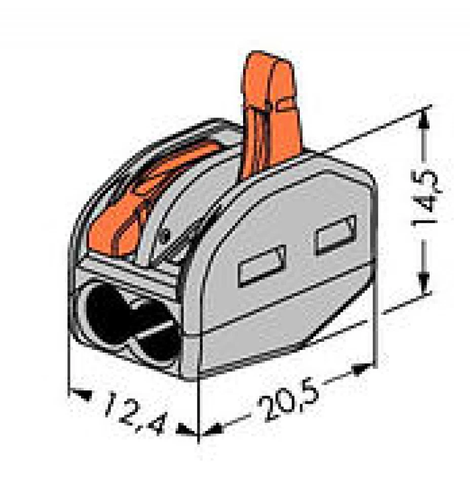 WAGO 222 Series Compact Lever Connector Reusable Electrical Wire Cable Clamp - Image 2 of 4