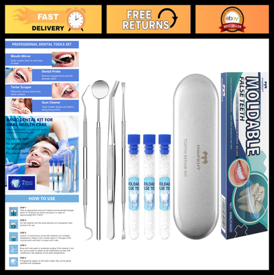 #ad Moldable Tooth Repair Kit for Missing Teeth Temporary Filling amp; Dental Tools $22.99