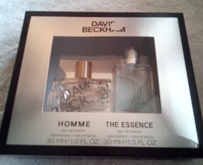 David Beckham THE ESSENCE & HOMME~1 OZ each~Eau de Toilette Spray Men's Cologne