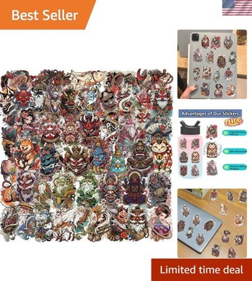Transparent Japanese Art Stickers   Vintage 50 PC Set for Crafts & DIY