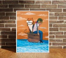 Hebru Brantley The life of Fly Canvas Wrap Wall Decor PosterWall Art Print