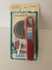 Vtg DYMO Label Maker Maroon #1885-14 Tape Size 3/8 inch NOS with 6 label Tapes