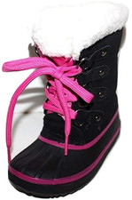 Arctic Shield NWT Preschool Girl 8 12 Black Warm Winter Snow Boots - to -40 Temp