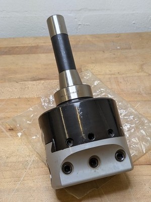 Manual Offset Boring Head w/ R8 Shank 4'' Body Diameter 1-1/2-18 Threaded Mount
