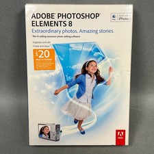 SEALED Adobe Photoshop Elements 8 Education Photo Editing Mac OS X Software NEW