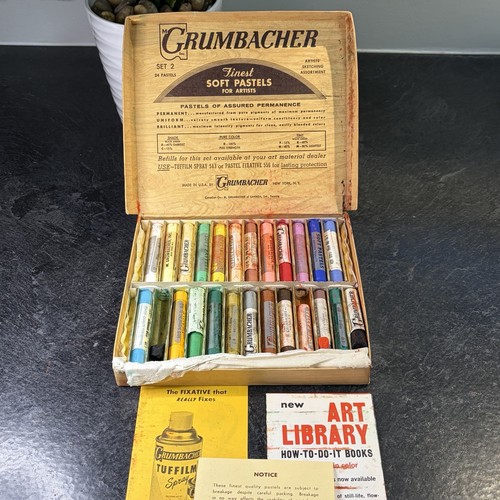 Vintage Grumbacher Full Length Soft Pastels No 02 Complete, Pre Owned