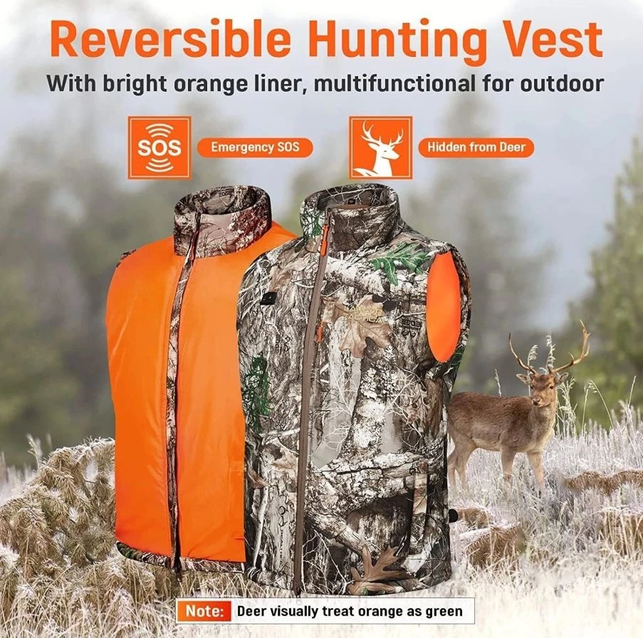 USB Heated Vest Lightweight Hunting Hiking with 10000 Mah Battery Pack - product detail image 5