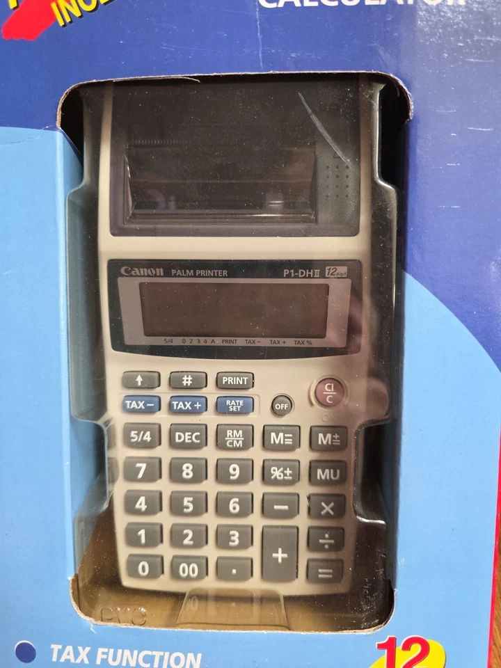 NEW IN BOX Canon P1DH III Palm Size Printing Calculator 12 digit AC/DC Operation - Image 3 of 4