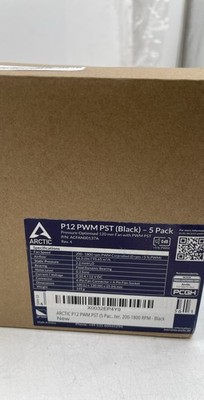 ARCTIC P12 Pro PST 5 Pack 120 MM PWM X0032EP4Y9 PC Case Silent Fan Black
