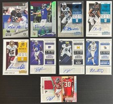Football Autograph Lot – 9 Autos – 2018 Contenders/Playoff/R&S/Draft Picks