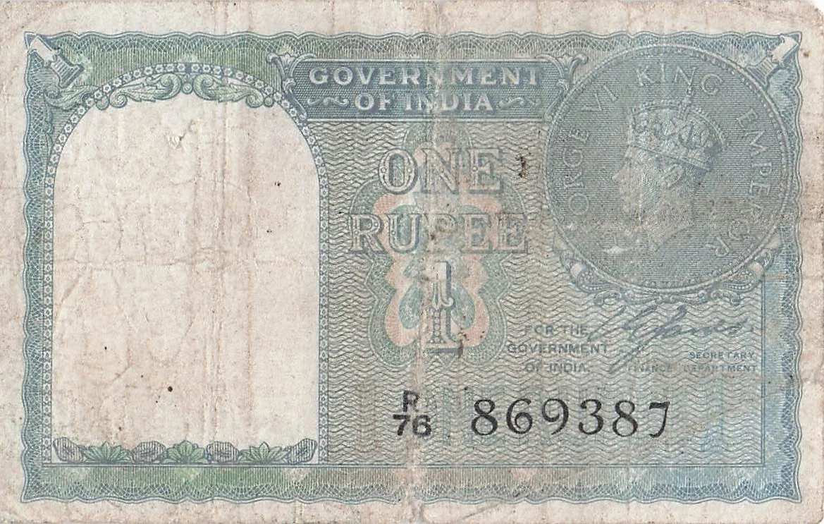 1940 India Rupee In Indian Paper Money for sale | eBay