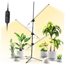 Grow Light with Stand for Indoor Plants, 3 Head 45W 168 LEDs Full Spectrum