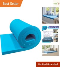 Versatile High Resilience Blue Foam for Cushions, Indoor & Outdoor Use, 80x25 In