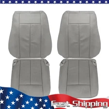 For 2007 -2014 Ford Expedition Front Driver & Passenger Leather Seat Covers Gray