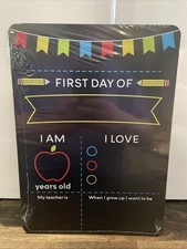 First Day Last Day of School Chalkboard 8.5"x12" Kids Reusable Photo Prop