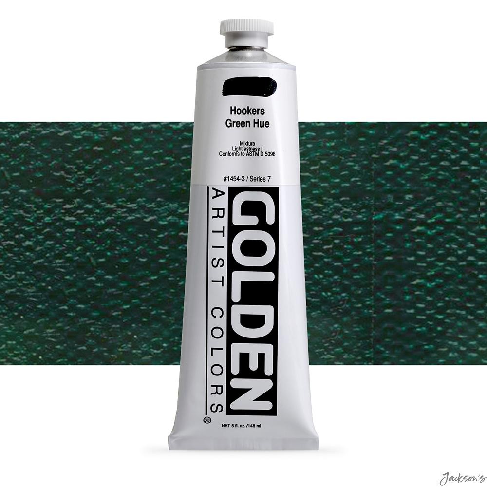 Golden Heavy Body Acrylic Paint Tube 148ml Hookers Green Hue For Artists