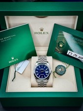 Rolex Datejust 41 on Jubilee | Ref. 126300 | Blue Stick Dial | 2024 | Full Set 9