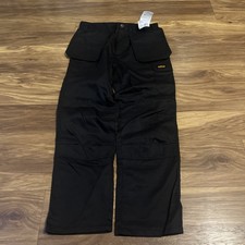Site Mens Black Workwear Trousers Size Uk W34 L32