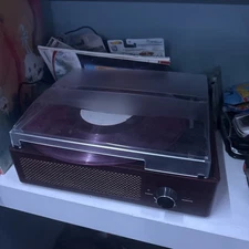 DIGITNOW 1000140 3-Speed Vintage Bluetooth Vinyl Record Player - Brown