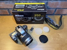 Nikon F55 AF 35mm Film SLR Camera Lens 28-80mm AF-G Zoom, Working VGC