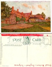 Postcard of Sulgrave Manor England Old Roofs and Dormer Windows