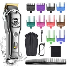 Hatteker Cabello Cutting Kit Pro Cabello Clippers For Hombres Profesional Bar