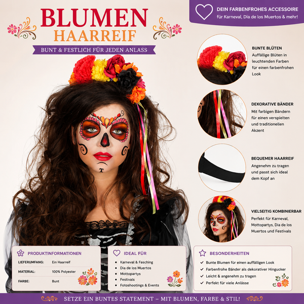 Haarreif - Tag Der Toten Halloween Karneval-image