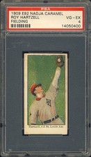 1909 E92 Nadja Caramel Roy Hartzell (Fielding) PSA 4 St. Louis Browns