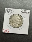 1920 P Buffalo Nickel VG Very Good Better Date US 5c Type Coin (Raw19130)