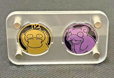 Pokemon TCG Slowpoke&Psyduck Plastic medal with display stand 151 Chinese 2025