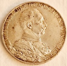 Kaiserreich Deutschland  - 3 Mark Silber - 4 Münzen - Der König rief....  u.a.