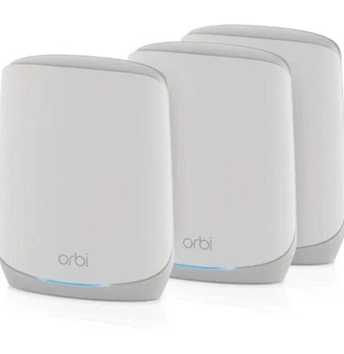 Netgear Orbi RBK763S AX5400 Tri Band WiFi 6 Mesh Router 2 Satellites 7500 SqFt - Image 1 of 4