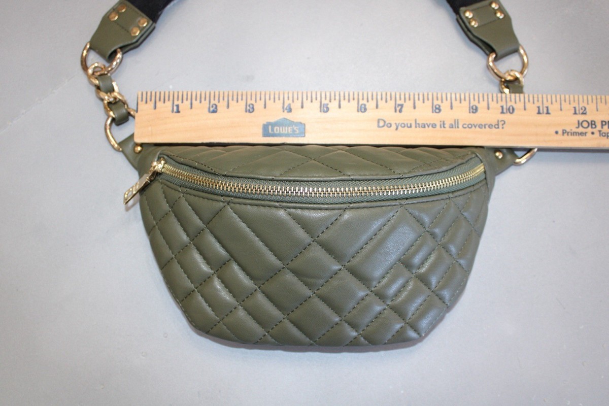 Steve Madden Quilted Belt Bag Olive Green Fanny Pack Crossbody Adjustable‎ Strap Steve Madden Bniko Quilted Crossbody Purse Bag Olive main image 4