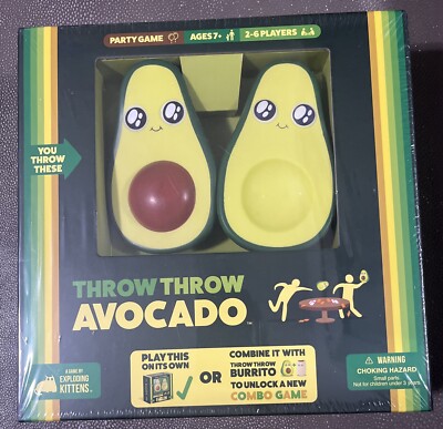 Exploding Kittens Throw Throw Avocado Party Card Game, Ages 7+