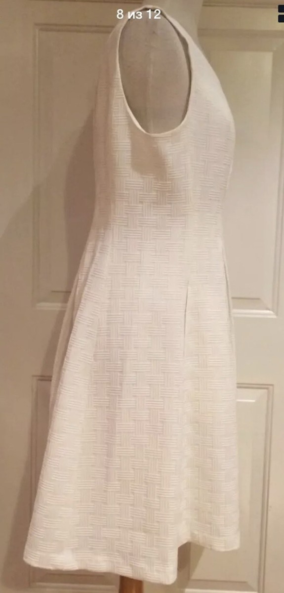 nine west ivory dress Nine West Sleeveless Textured Dress Fit & Flare Ivory 10 $89