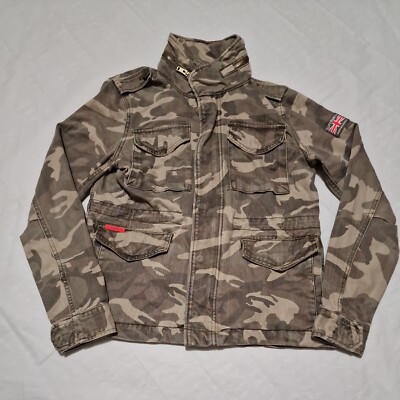 Superdry The Rookie Camo Jacket Womens Medium UK