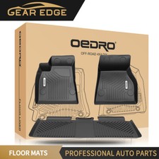 Floor Mats for 2015-2020 Tesla Model S TPE All Weather Full Set Liners Black