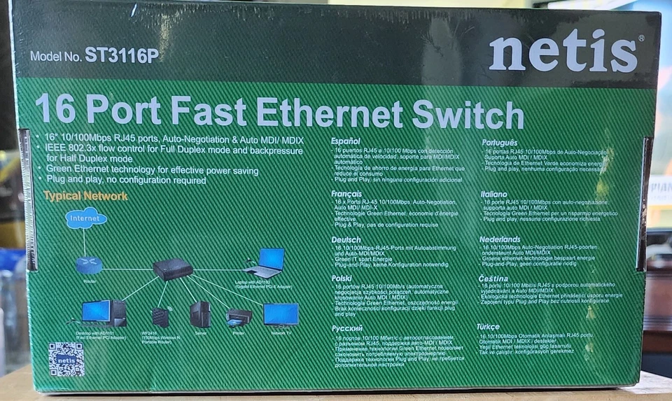 Netis 16 Port Fast Ethernet Switch - New Sealed - Image 2 of 4