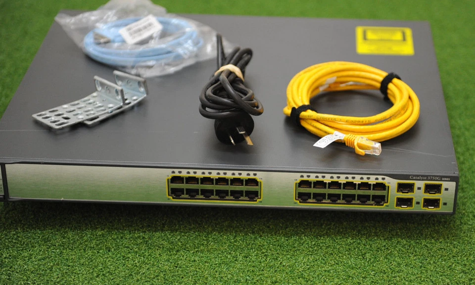 CISCO WS-C3750G-24TS-S1U Switch 24xFE Stackable w/ CAB-STACK-50M -1YrWtyTaxInv - Image 2 of 4