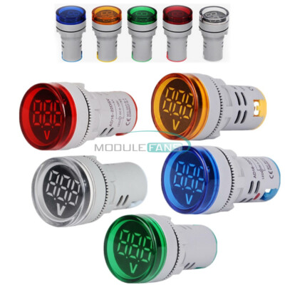 DC 6-100V Digital Mini LED Voltmeter Display 22MM Voltage Meter Volt Tester