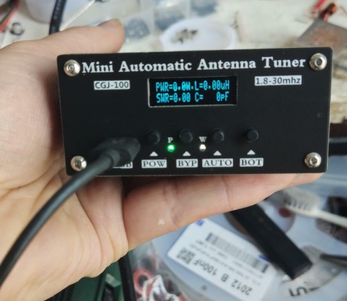 ATU-100 1,8-50 MHz automatischer Antennen-Tuner von N7DDC 7x7 + 0,91 OLED + Gehäuse Typ C - Bild 1 von 6