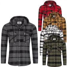 Rock Creek Herren Hemd Flanellhemd Kapuzenjacke Karohemd Holzfällerhemd H-258