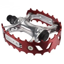 SE RACING BMX Pedals,BEAR TRAP RED/SILVER ALLOY 9/16 OLDSCHOOL GT BMX NEW PAIR