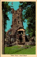 Alster Tower Heart Island Thousand Islands New York CHROME POSTCARD D10