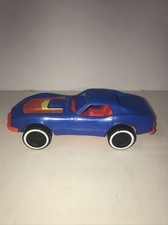 Vintage Amloid Plastic Toy Car Corvette Red & Blue Plastic USA Made