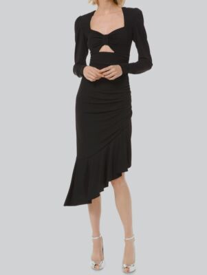 $1590 Michael Kors Women's Black Ruched Jersey Keyhole Asymmetric Dress Size 4 | eBay $1590 Michael Kors Women's Black Ruched Jersey Keyhole Asymmetric Dress Size 4 | eBay