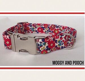 Handmade Liberty Fabric Dog Collar 100 Cotton Fabric Matching Lead Available Ebay